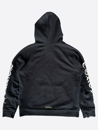 Chrome Hearts Black & White Embroidered Logo Hoodie