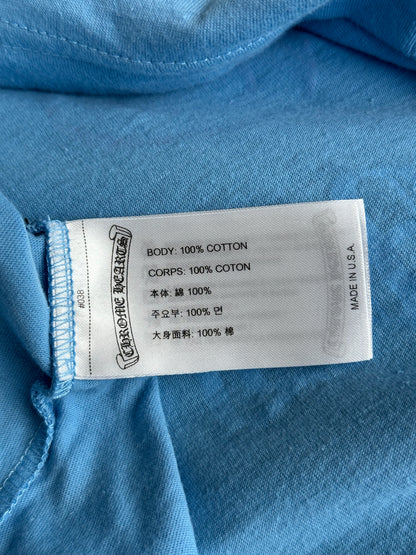 Chrome Hearts Blue Miami Art Basel Horseshoe Logo T-Shirt