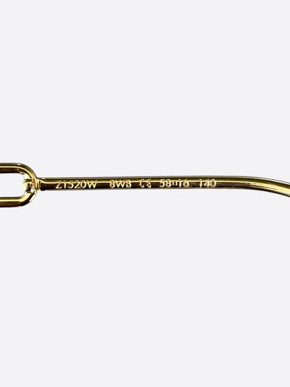 Louis Vuitton Gold Chain Pilot Sunglasses