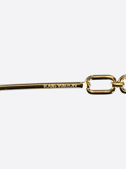 Louis Vuitton Gold Chain Pilot Sunglasses