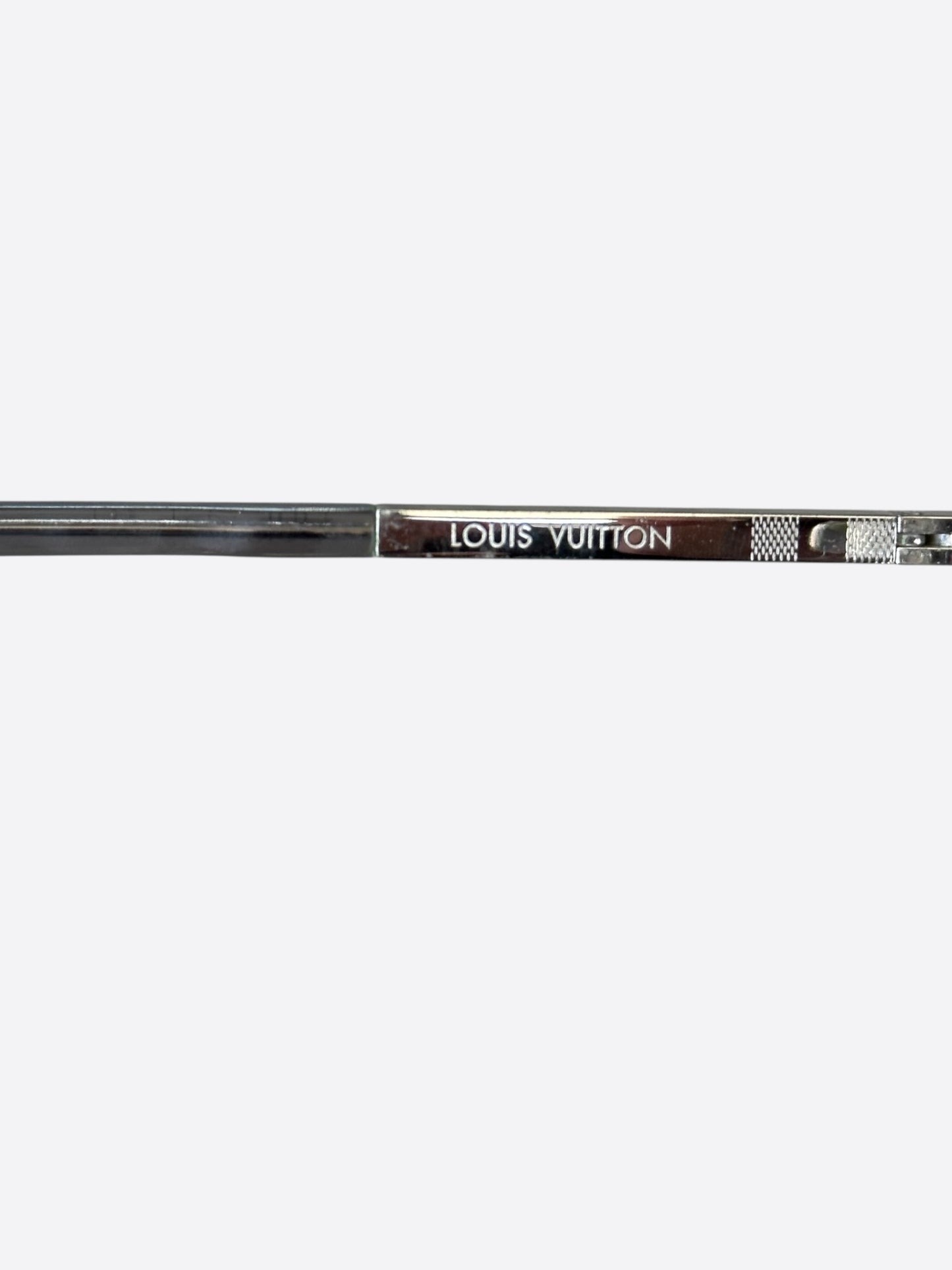 Louis Vuitton Silver Damier Attitude Pilot Sunglasses
