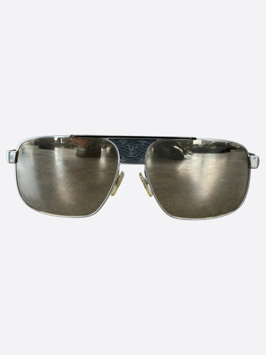 Louis Vuitton Silver Monogram Eclipse Pacific Sunglasses