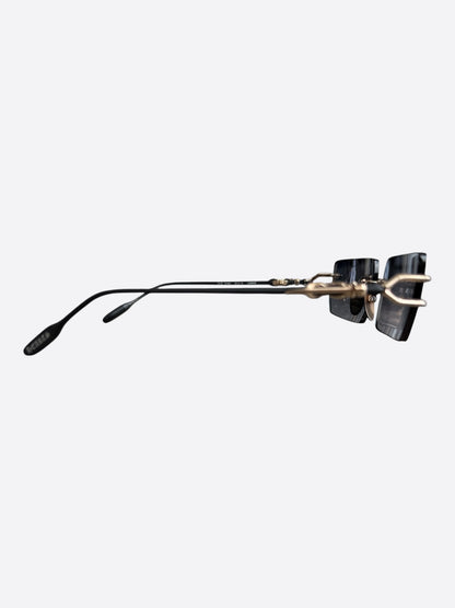 Chrome Hearts Black & Gold Lordie Sunglasses