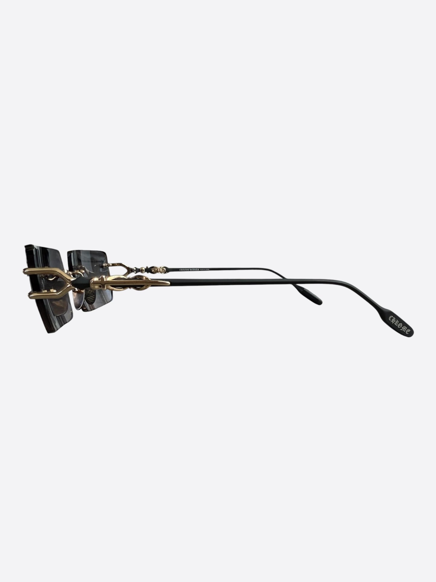 Chrome Hearts Black & Gold Lordie Sunglasses