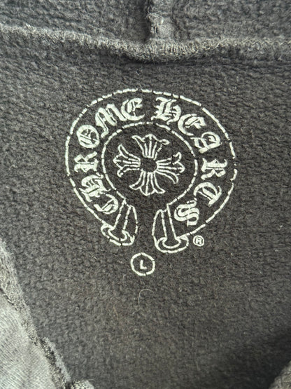 Chrome Hearts Black & White Eyechart Zip Up Hoodie