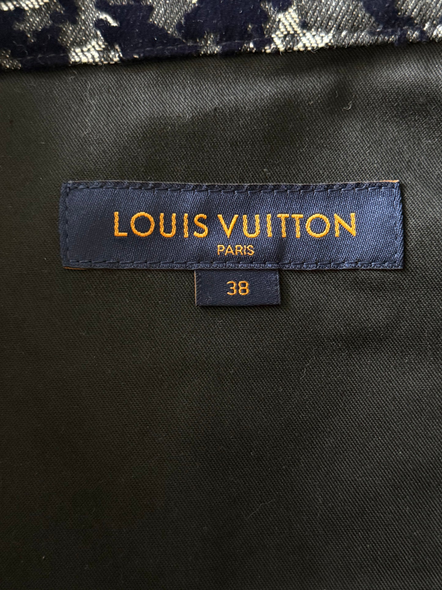 Louis Vuitton Grey Flocked Monogram Jeans