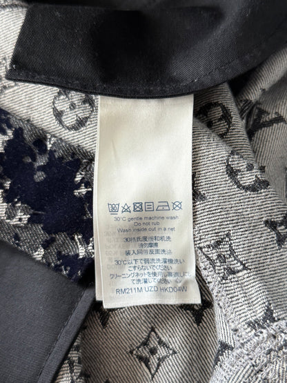 Louis Vuitton Grey Flocked Monogram Jeans