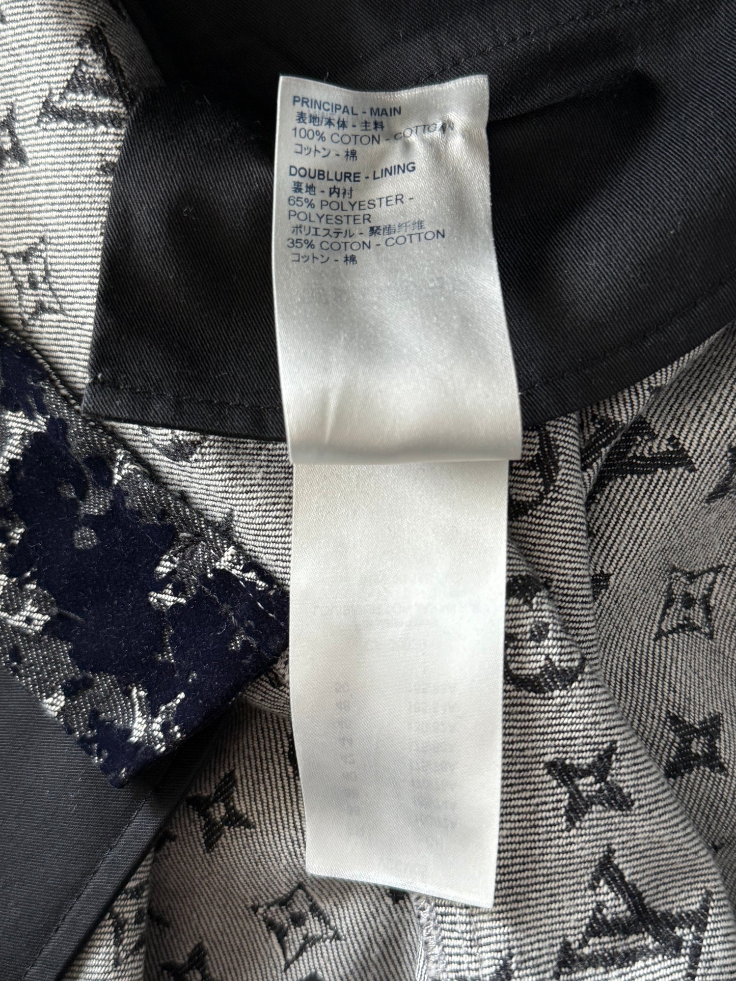 Louis Vuitton Grey Flocked Monogram Jeans