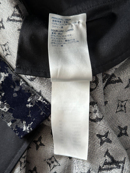 Louis Vuitton Grey Flocked Monogram Jeans