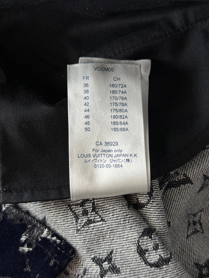 Louis Vuitton Grey Flocked Monogram Jeans
