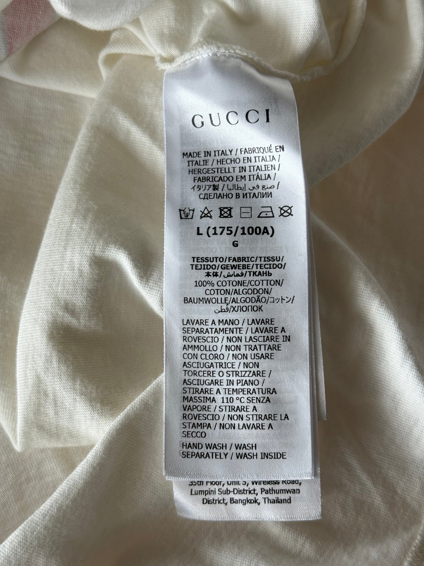 Gucci White & Multicolor Firenze 1921 Logo T-Shirt