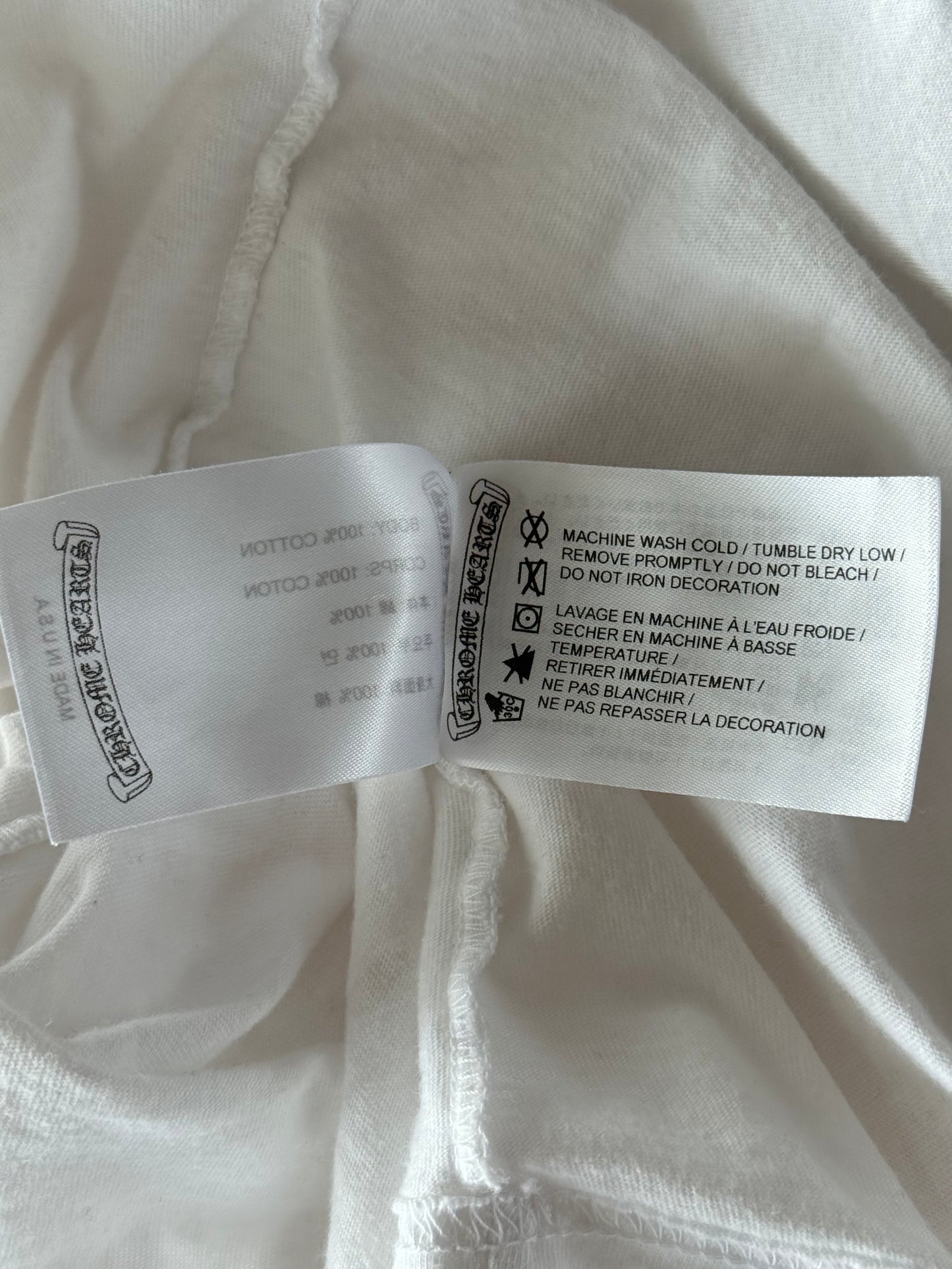 Chrome Hearts White Miami Exclusive Cross Logo T-Shirt