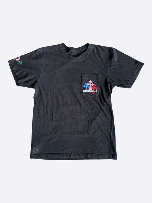 Chrome Hearts Black Multicolor Cross Logo T-Shirt