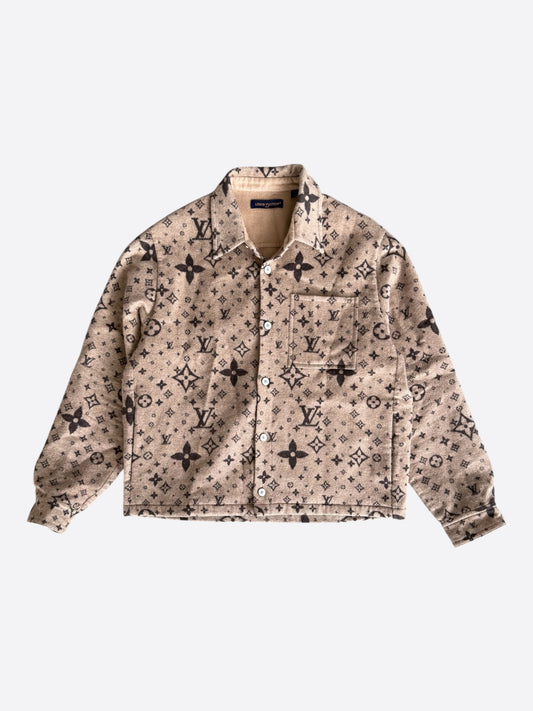 Louis Vuitton Beige & Brown Monogram Overshirt