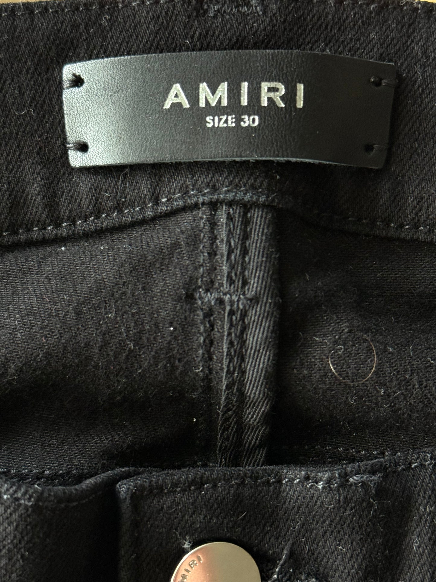 Amiri Black Green Patch MX1 Jeans
