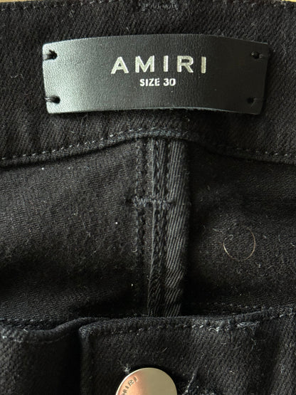 Amiri Black Green Patch MX1 Jeans