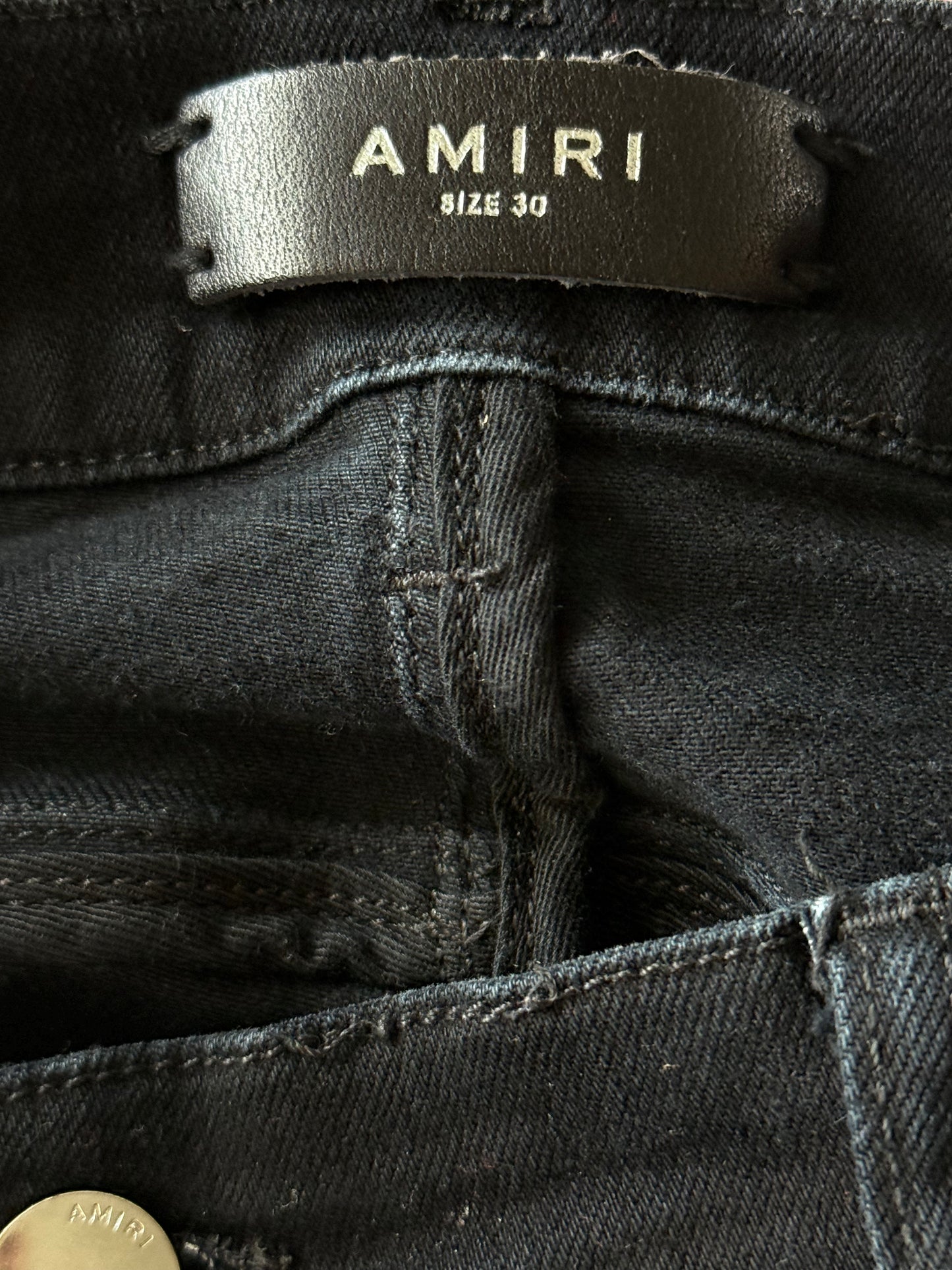 Amiri Black Marble Patch MX1 Jeans