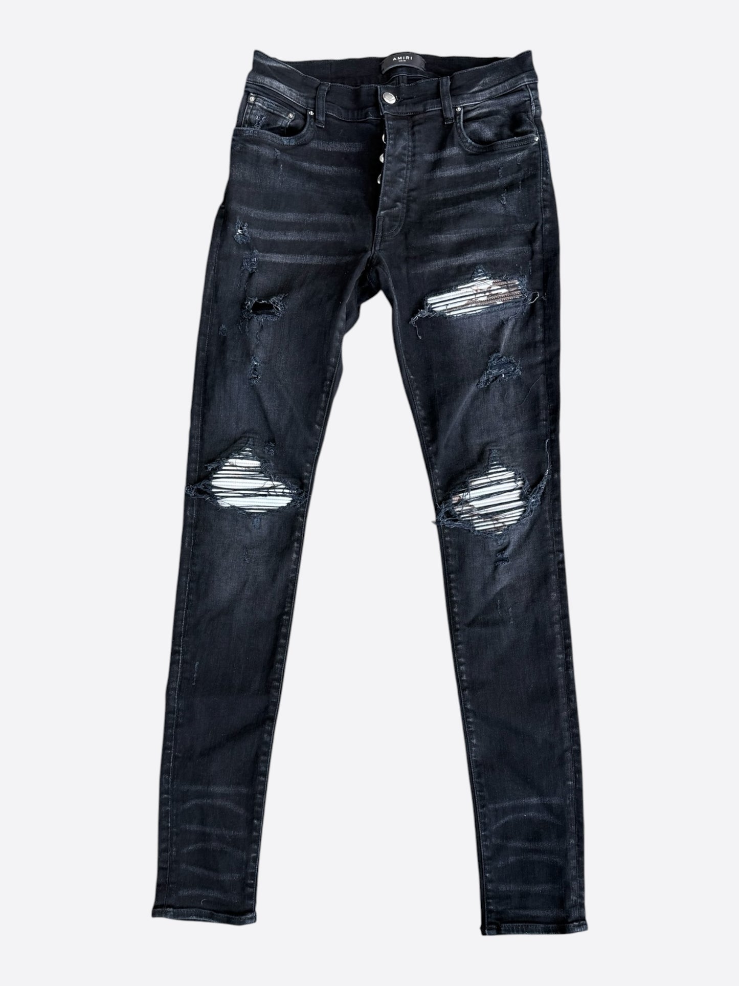 Amiri Black Marble Patch MX1 Jeans