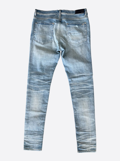 Amiri Clay Indigo Cracked Pink Patch MX1 Jeans