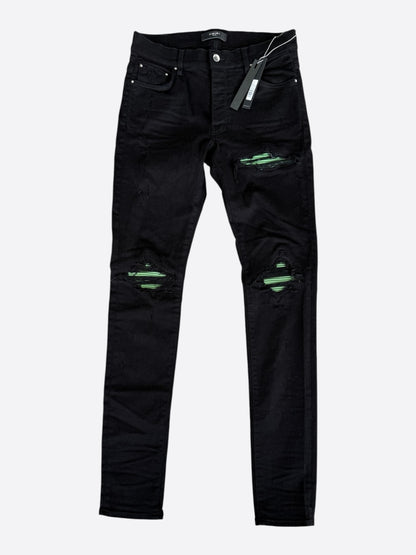 Amiri Black Green Patch MX1 Jeans