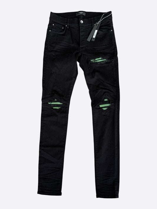 Amiri Black Green Patch MX1 Jeans