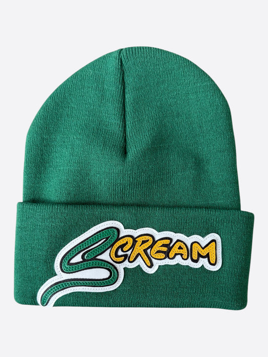 Matty Boy Anti Promo Green & Yellow Scream Patch Beanie