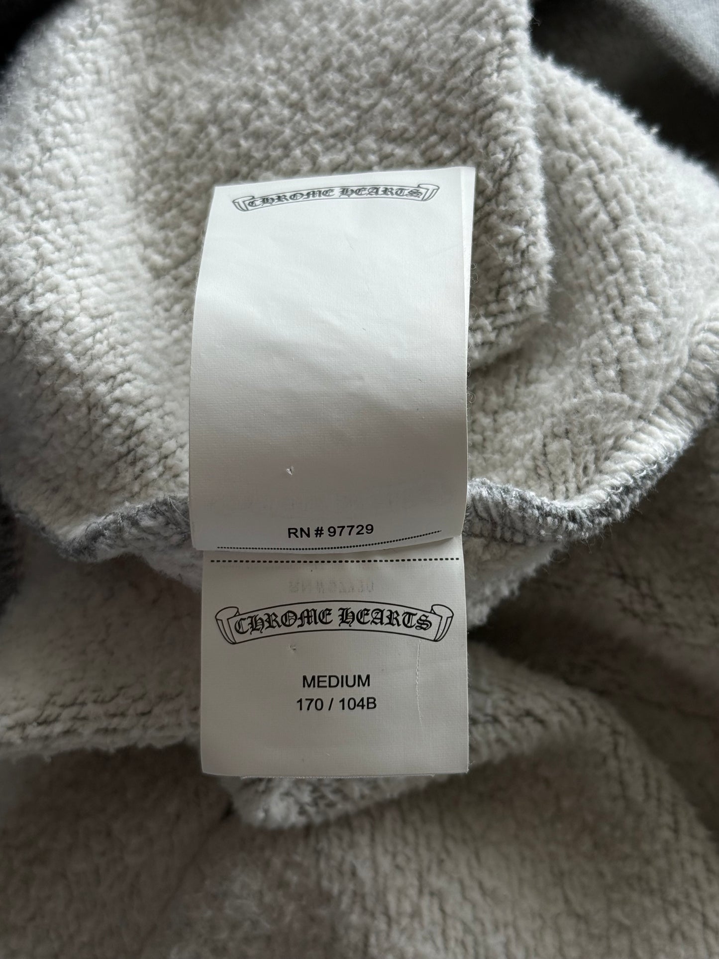 Chrome Hearts Grey & Black Triple Cross Patch Paper Jam Hoodie