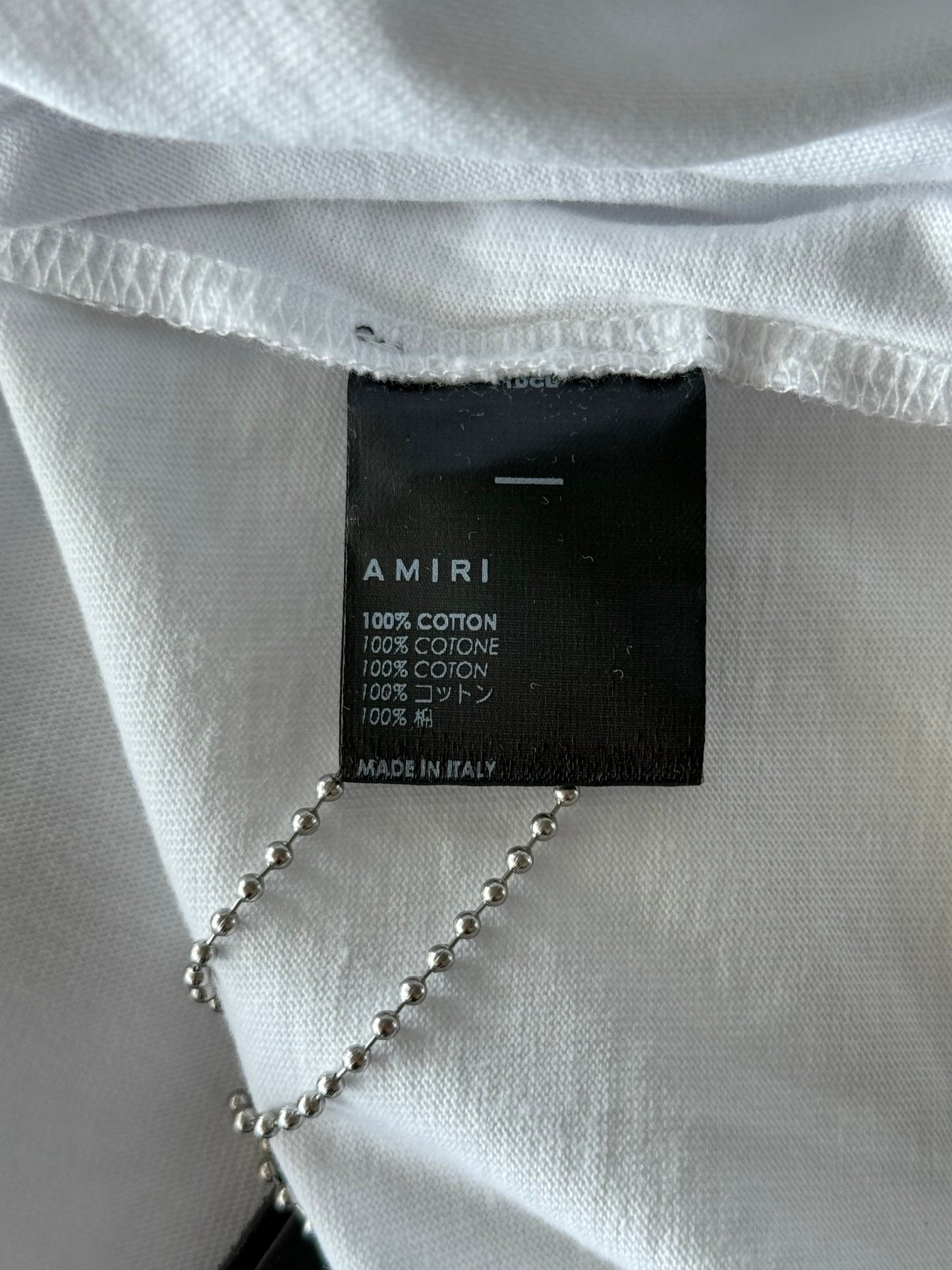 Amiri White & Black Mini MA Bar Logo T-Shirt