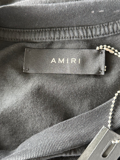 Amiri Black & White MA Logo Shotgun T-Shirt