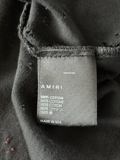 Amiri Black & White MA Logo Shotgun T-Shirt