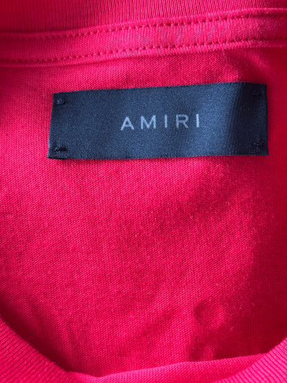 Amiri Red & White Studios Logo T-Shirt