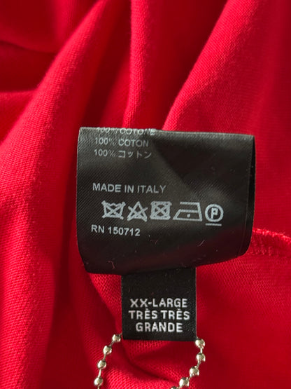 Amiri Red & White Studios Logo T-Shirt
