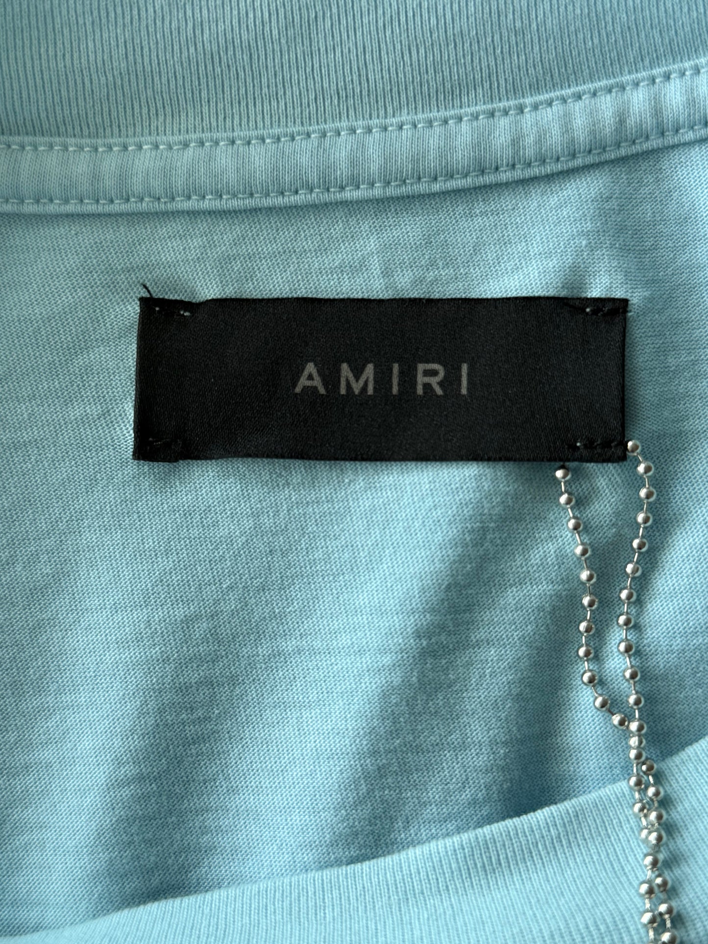 Amiri Blue & White MA Core Logo T-Shirt