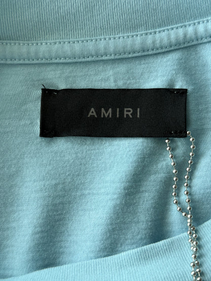 Amiri Blue & White MA Core Logo T-Shirt