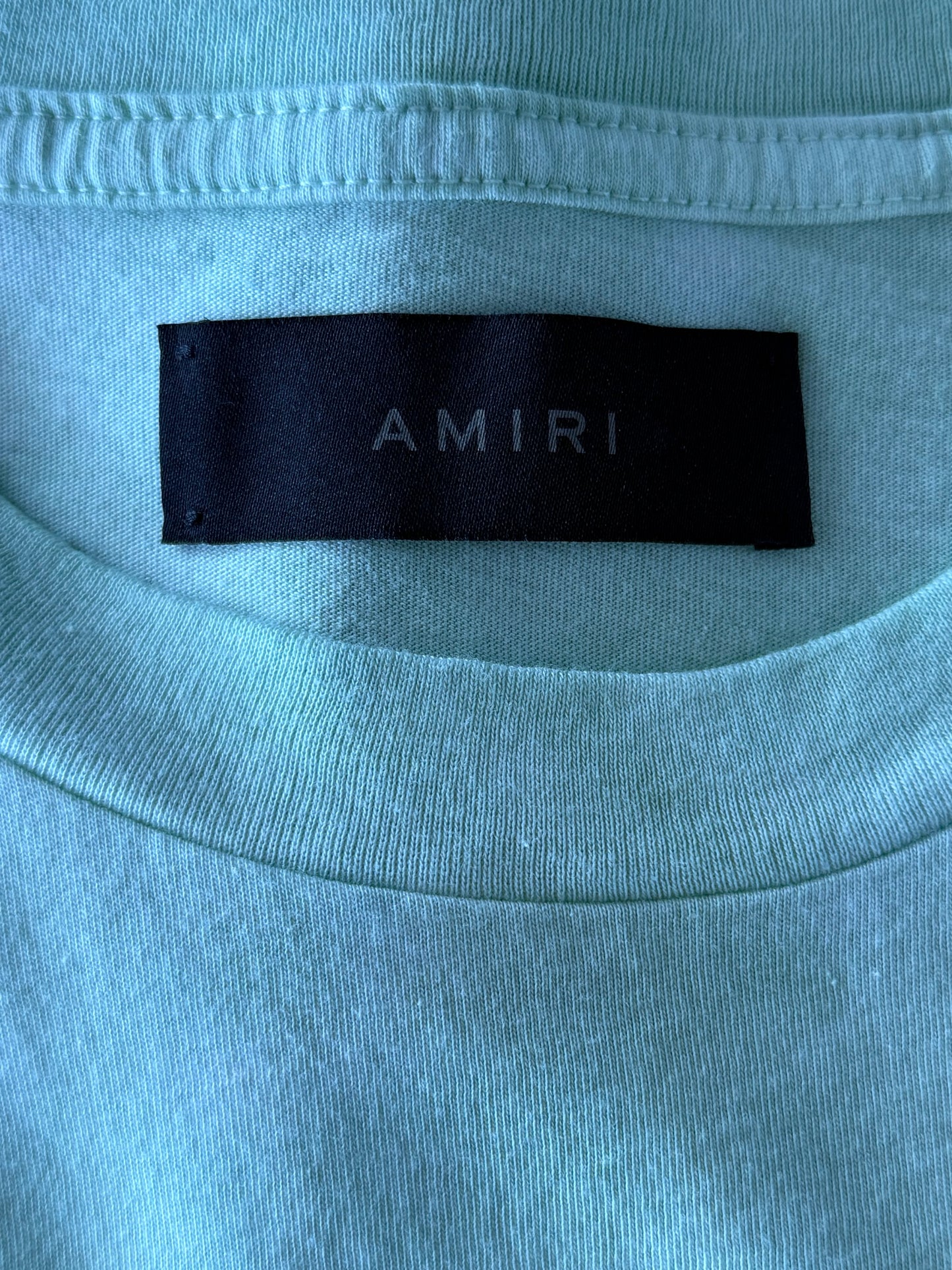 Amiri Green Tie-Dye MA Core Logo T-Shirt