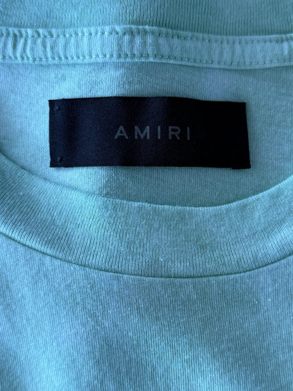 Amiri Green Tie-Dye MA Core Logo T-Shirt