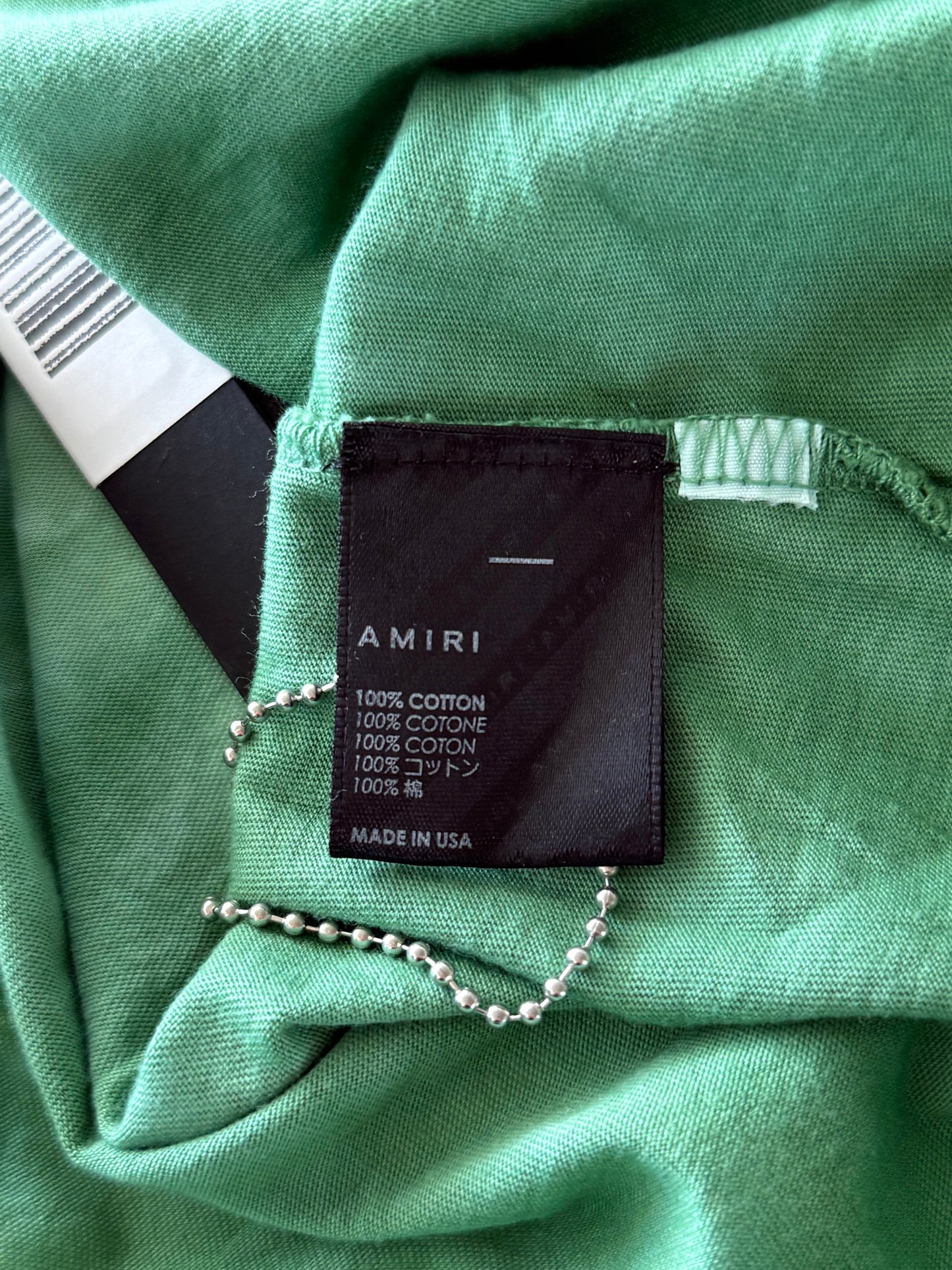 Amiri Green Tie-Dye MA Core Logo T-Shirt
