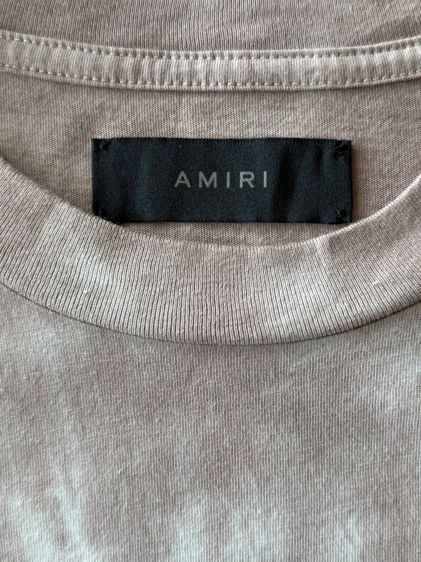 Amiri Brown Tie-Dye MA Core Logo T-Shirt