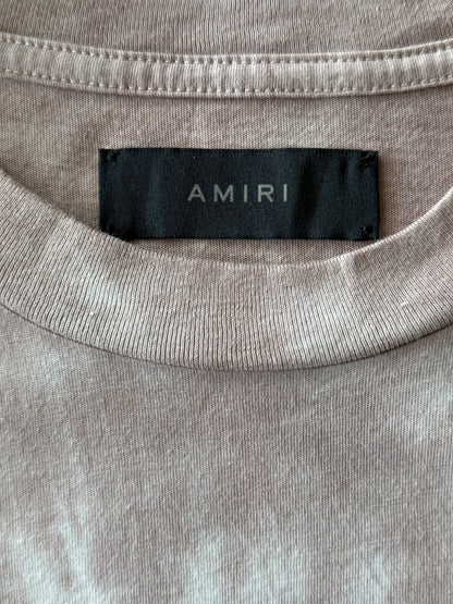 Amiri Brown Tie-Dye MA Core Logo T-Shirt