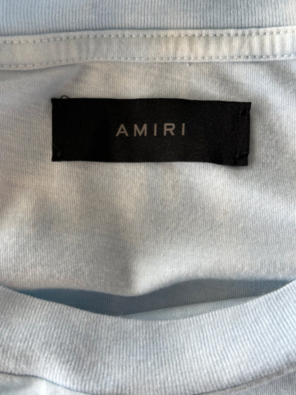 Amiri Blue Tie-Dye MA Core Logo T-Shirt