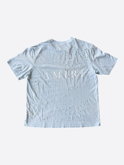 Amiri Grey Dawn & White MA Logo Shotgun T-Shirt