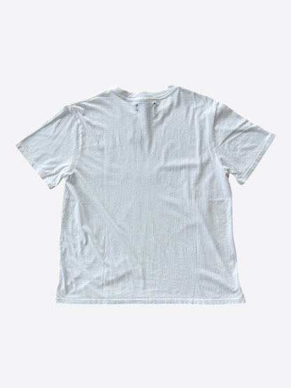 Amiri White & Blue MA Bar Logo T-Shirt