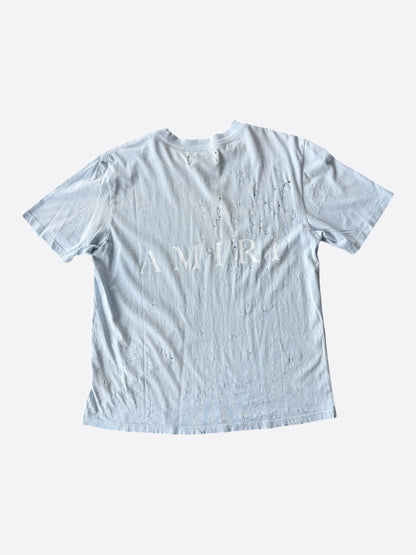 Amiri Grey Dawn & White MA Logo Shotgun T-Shirt