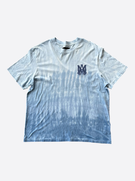 Amiri Blue Tie-Dye MA Core Logo T-Shirt
