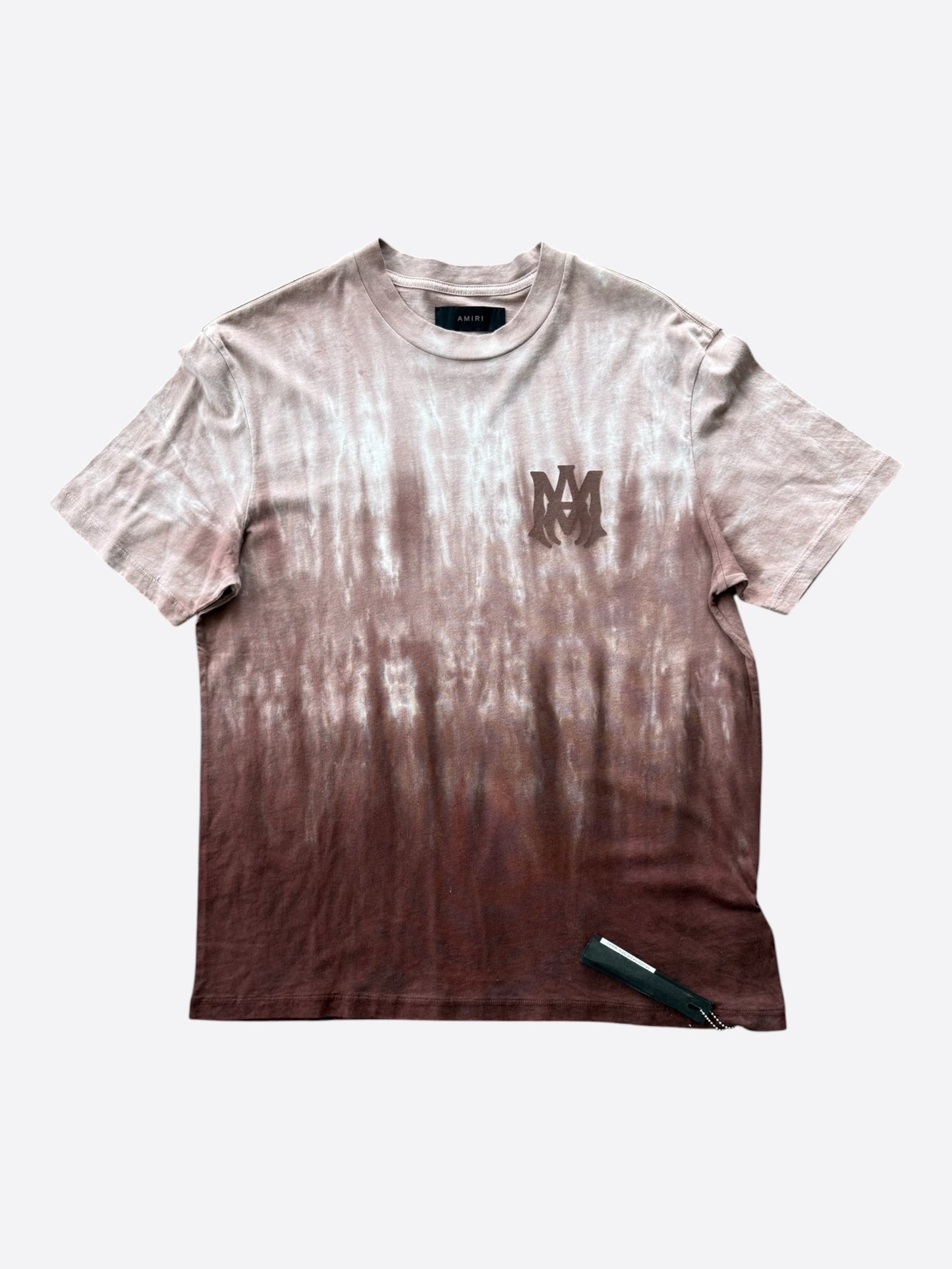 Amiri Brown Tie-Dye MA Core Logo T-Shirt