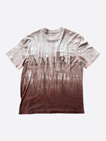 Amiri Brown Tie-Dye MA Core Logo T-Shirt