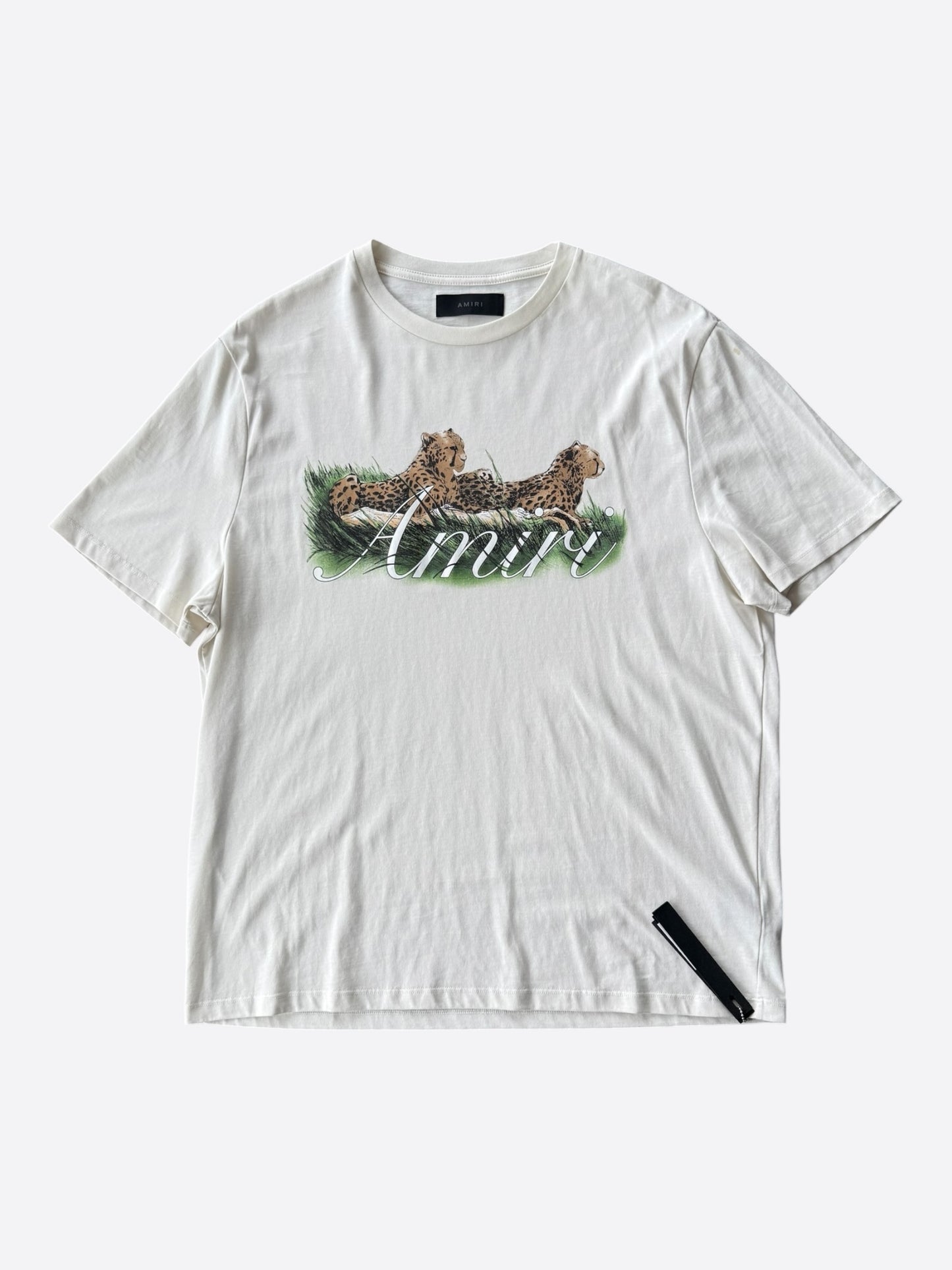 Amiri White Cheetah Graphic T-Shirt