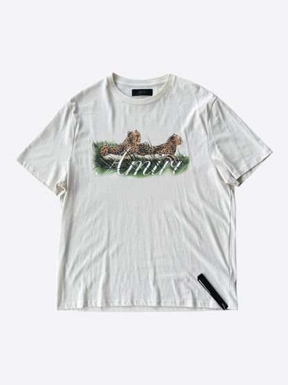 Amiri White Cheetah Graphic T-Shirt