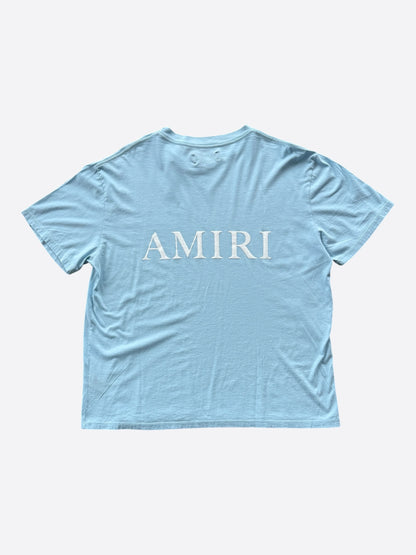 Amiri Blue & White MA Core Logo T-Shirt
