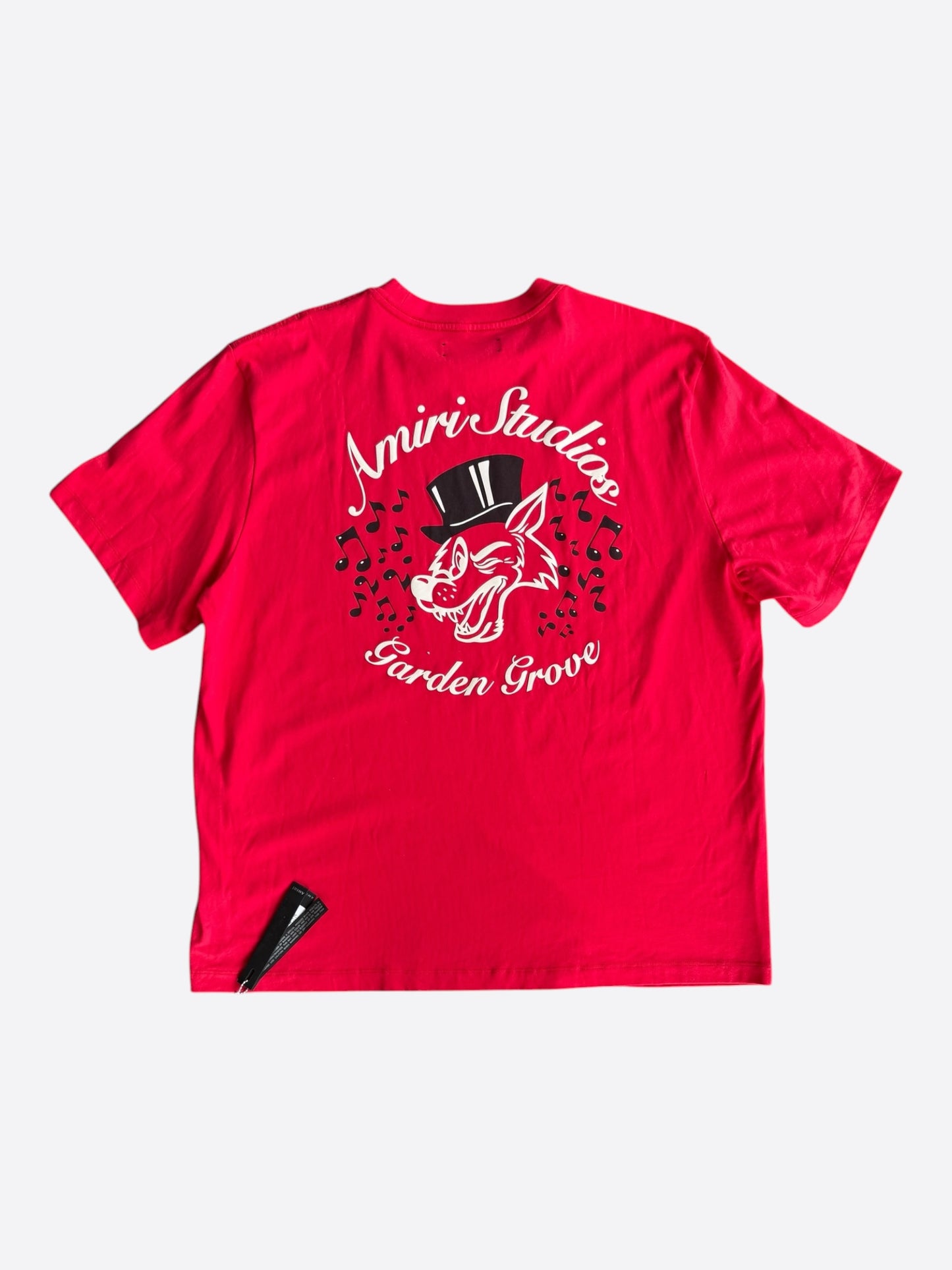Amiri Red & White Studios Logo T-Shirt